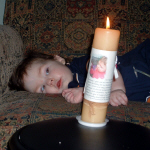Jimmy's candle for Mia